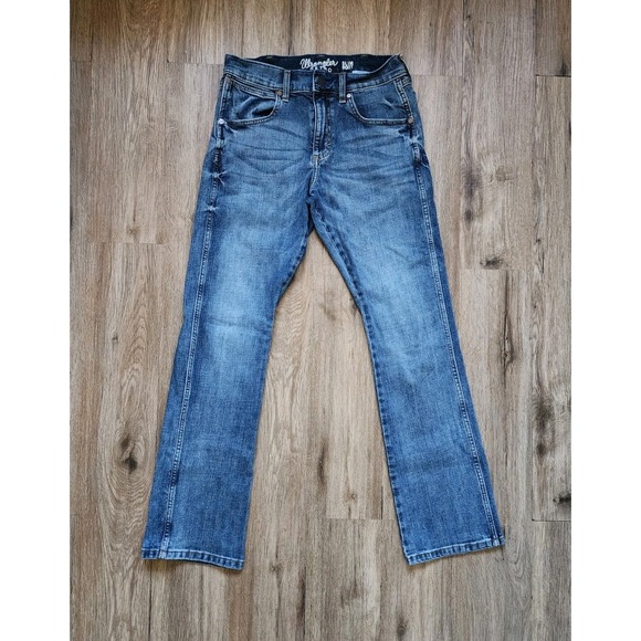 Wrangler Retro Blue Slim Boot Denim Jeans Mens 29x31 Cowboy Western Rodeo - Picture 1 of 7